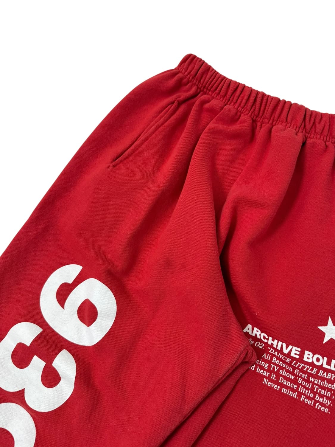 아카이브 볼드 레드 조거 스웻팬츠 상품이미지6
