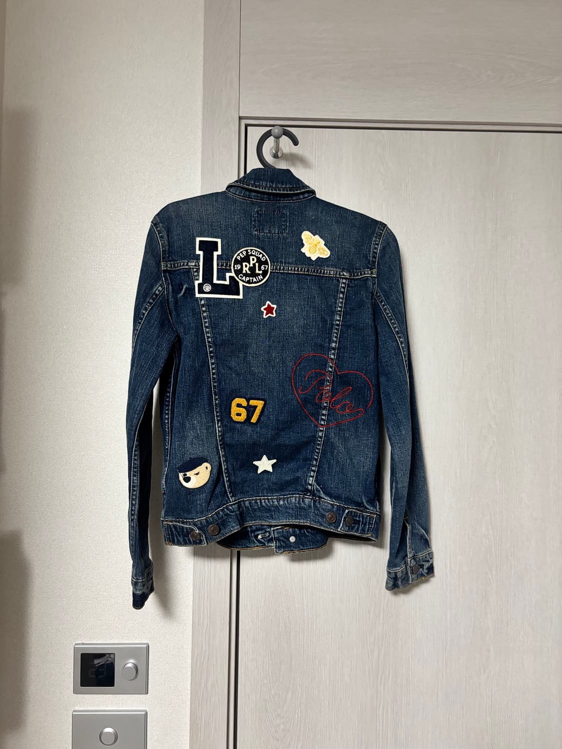 정품 폴로랄프로렌 데님 바시티 청자켓 14사이즈 상품이미지2