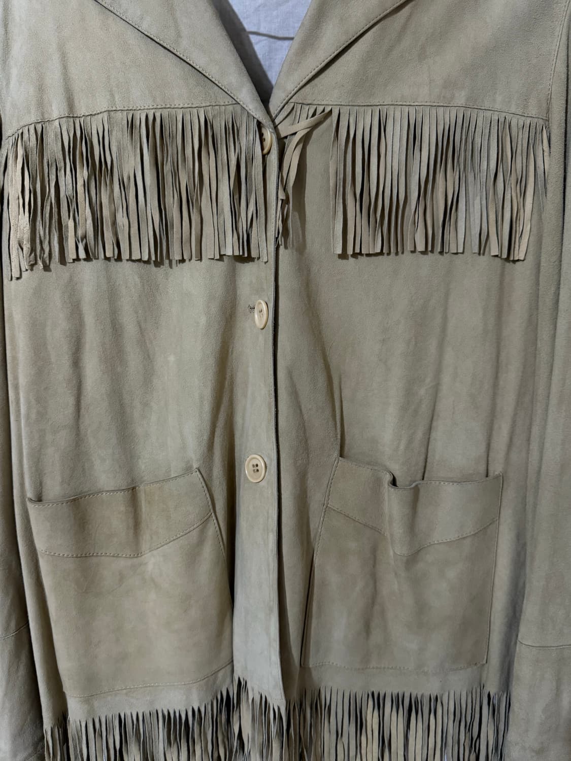 SANTACROCE 3 버튼  프린즈레더 자켓 상품이미지5