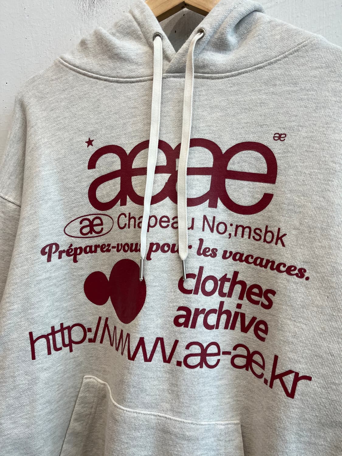 aeae 에이이에이이 웹 로고 루즈핏 후드티 상품이미지2