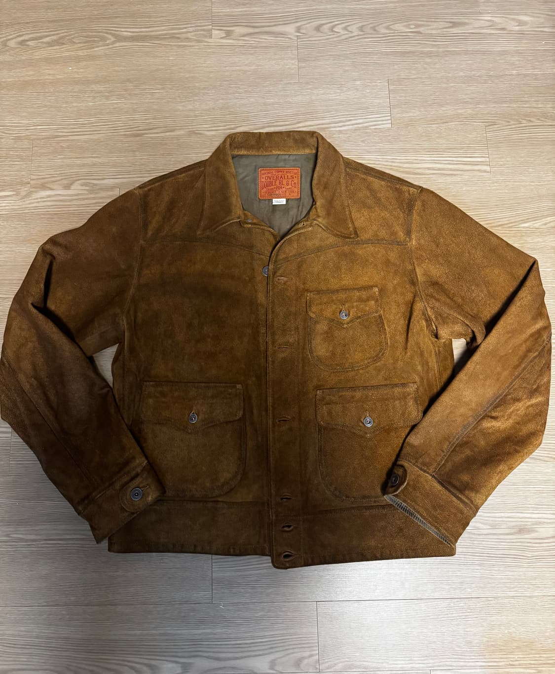 더블알엘  러프아웃 스웨이드 자켓 브라운 L 판매 / L -> M 교환 상품이미지1