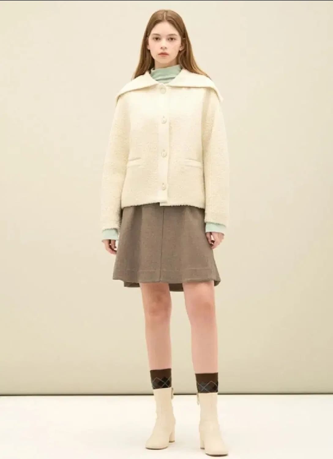 여성 55size SJSJ 부클 코트 자켓 상품이미지1