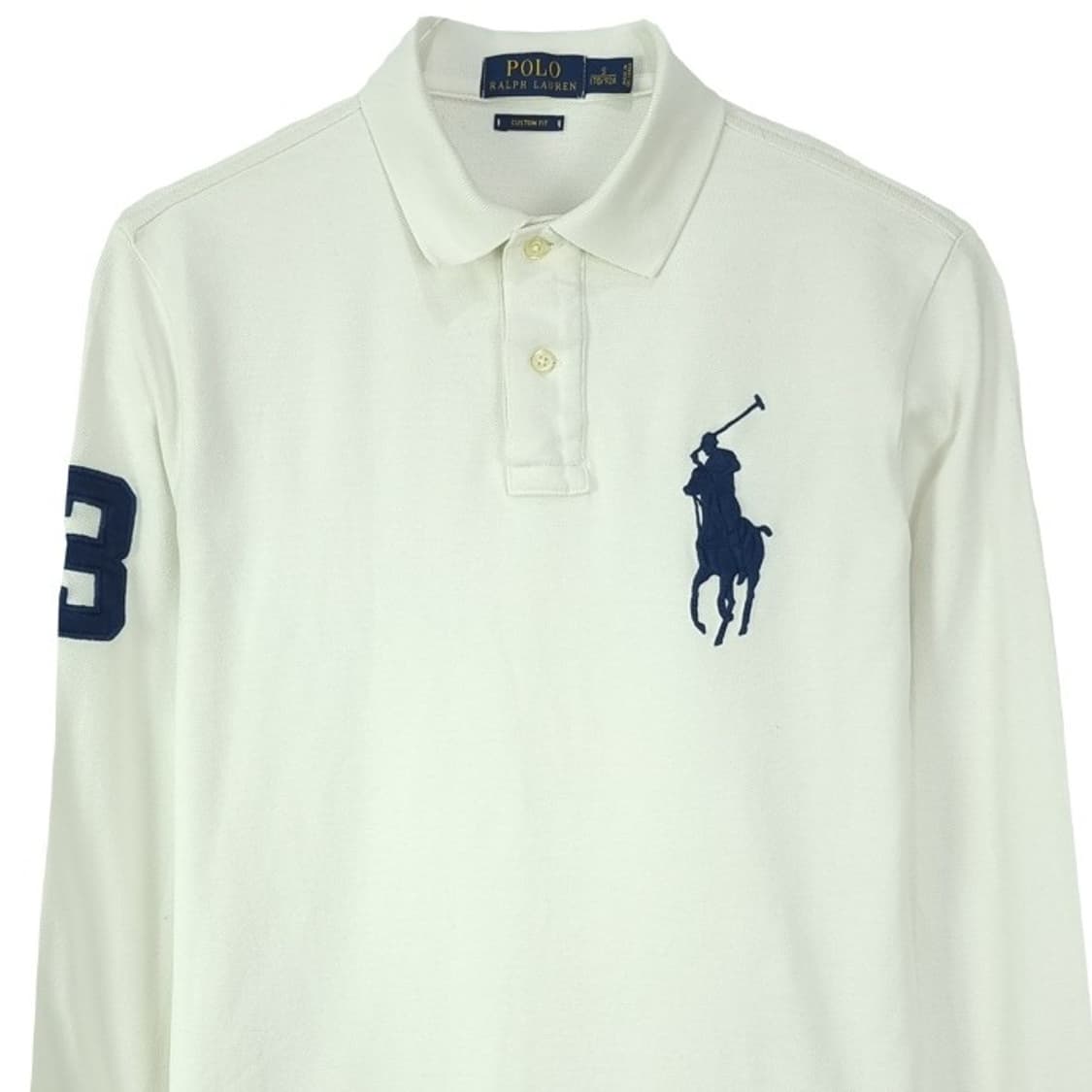 [폴로 랄프로렌] 빅포니 로고 자수 긴팔 카라티 화이트 M18694 상품이미지4