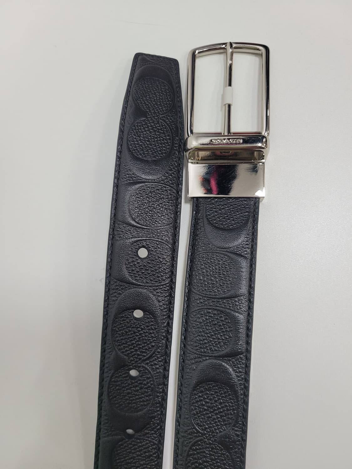 (새상품) COACH 코치 벨트 시그니처 엠보 블랙 F55158
 상품이미지6