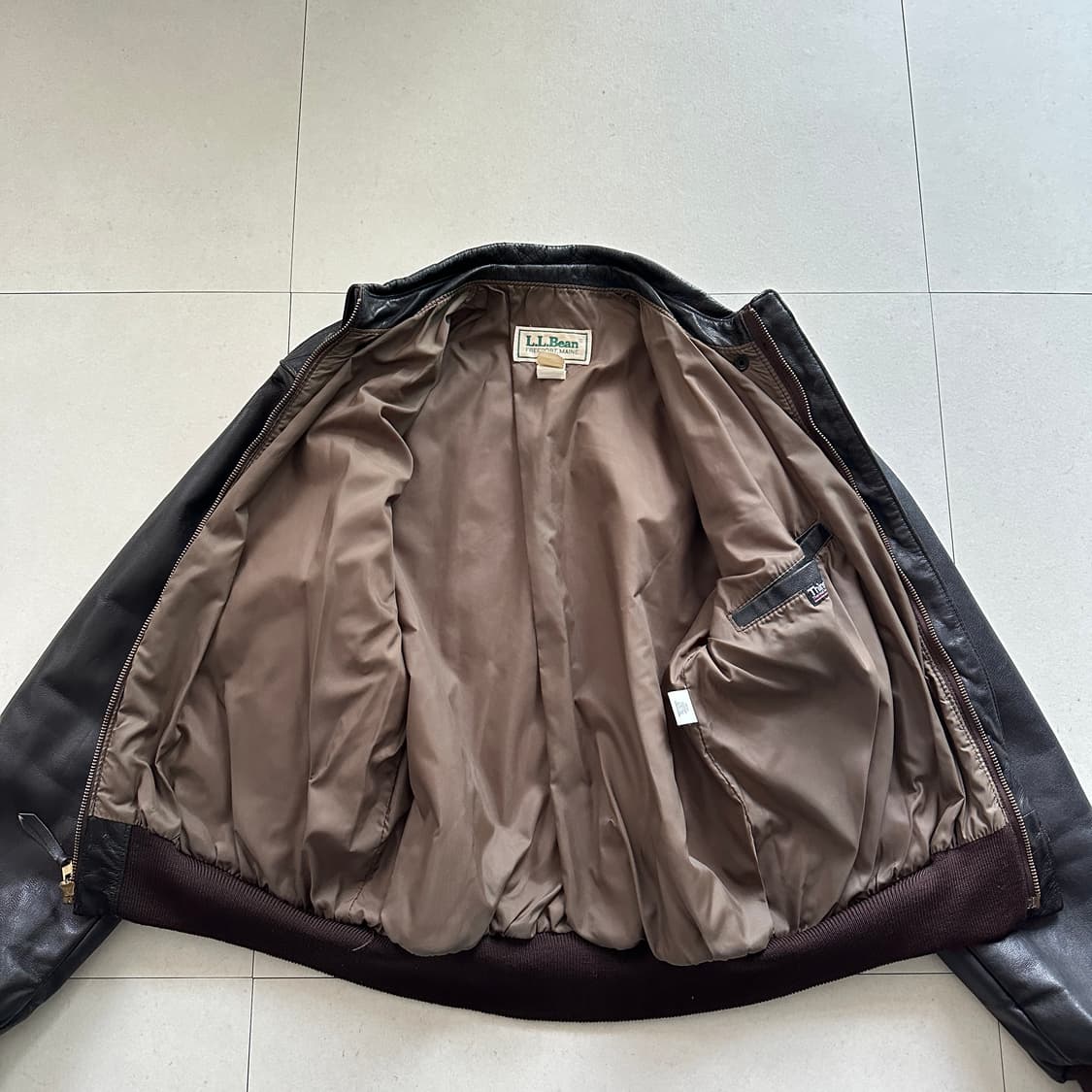 80s 엘엘빈 L.L.Bean 미국생산 A-2 고트스킨 가죽 자켓 42 상품이미지7