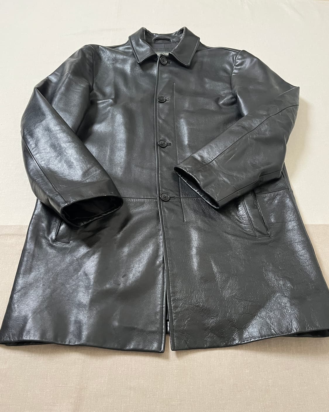 00s 바나나리퍼블릭 소가죽 카코트 cow leather coat 상품이미지4