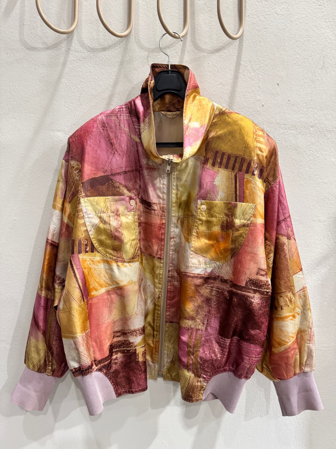japan vintage 멀티컬러 봄버점퍼 상품이미지2