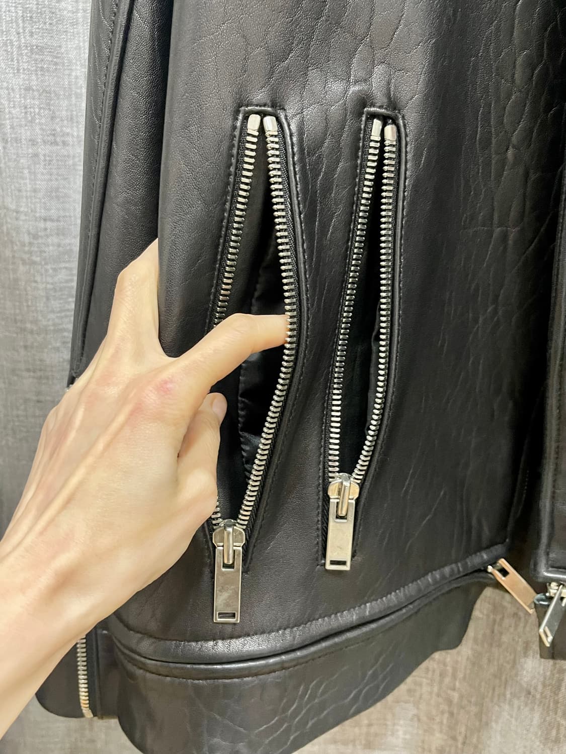 노케(NOHKE) 에콘 레더 에디션 램스킨 자켓 블랙  (M/38) 상품이미지10