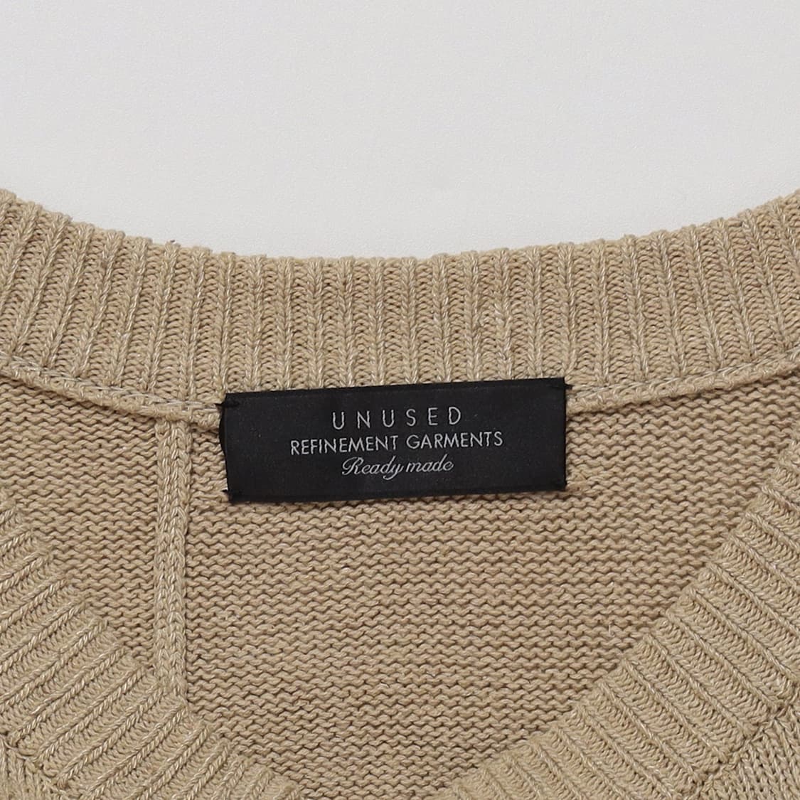 UNUSED 실크&코튼 혼방 언발 오버핏 니트   상품이미지9
