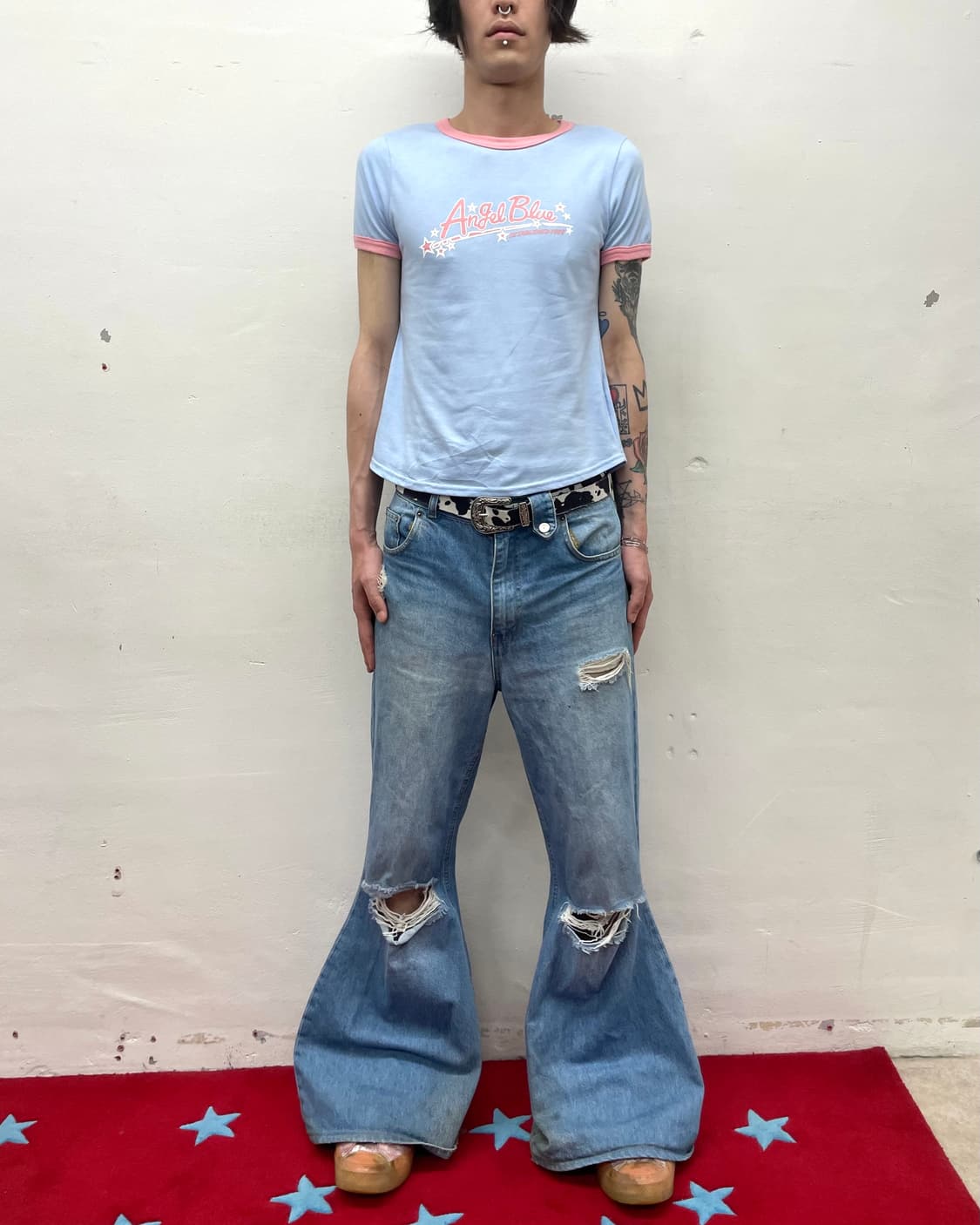 Angel Blue Space Blue T-shirt  상품이미지4