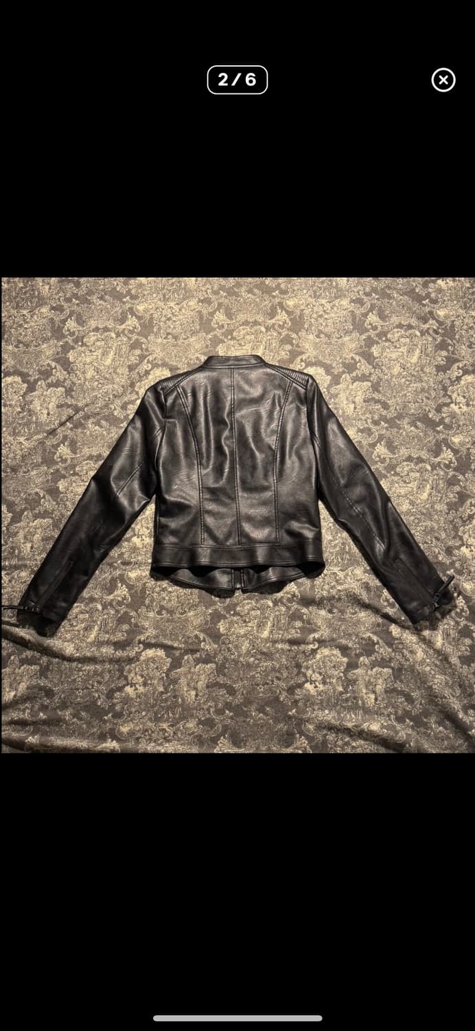 crop vegan leather jacket 상품이미지3