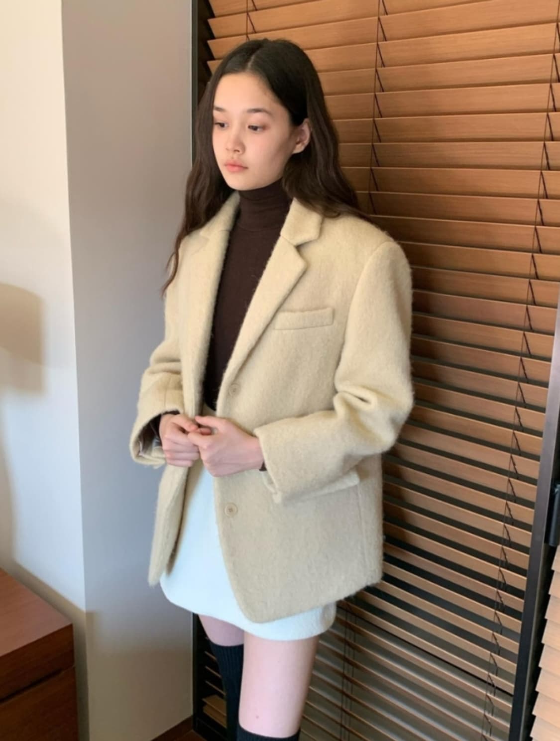 riette 리에뜨 알파카 앙고라 울 누빔자켓 상품이미지1