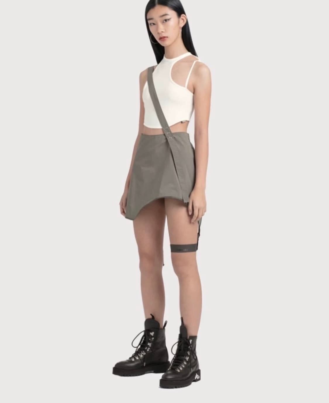 혜인서 가터스커트 사이즈2 차콜 상품이미지1