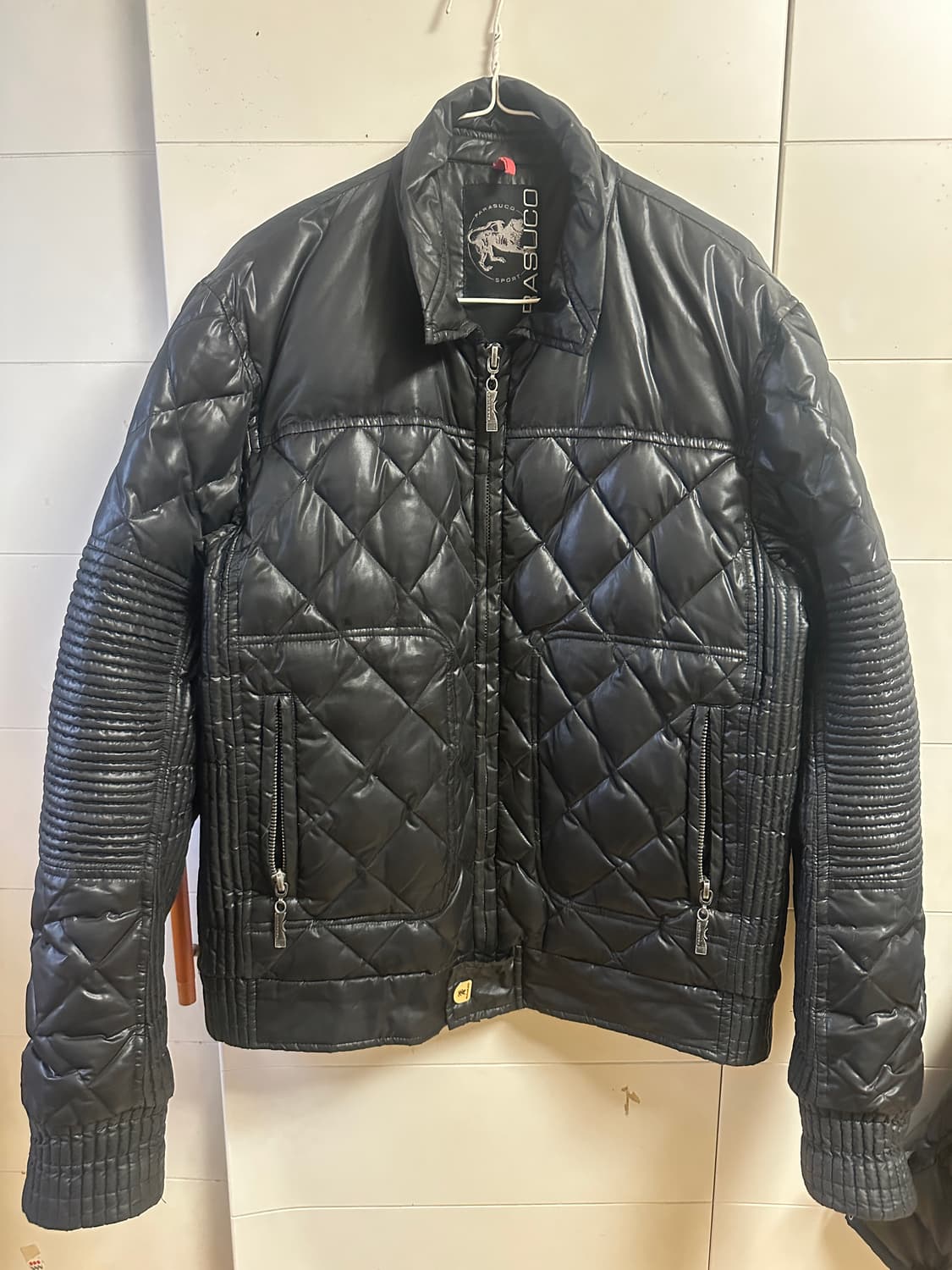 파라수코 유광 바이커 패딩점퍼 상품이미지1