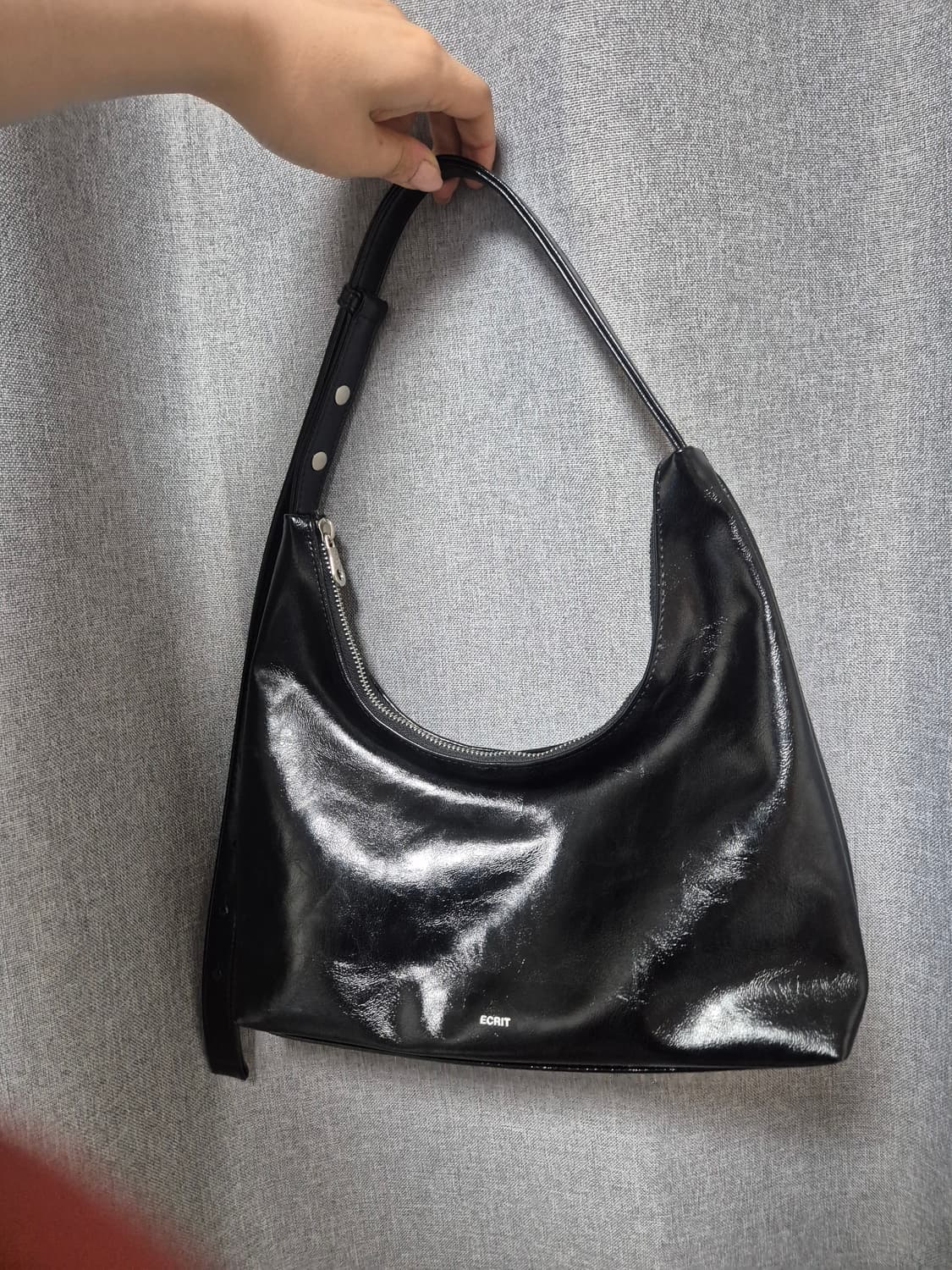 🖤ECRIT 유광 블랙 숄더백/크로스 투웨이백 상품이미지1