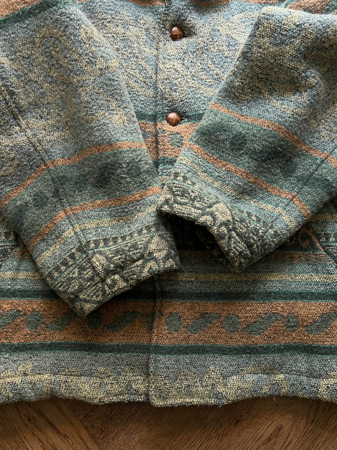 [L]90's 빈티지 나바호 패턴 퀄팅 코트 상품이미지4