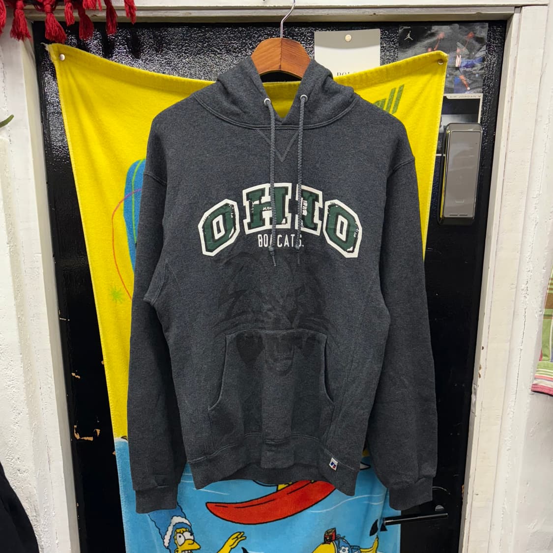 (S) 러셀 빈티지 프린팅 후드티 상품이미지1