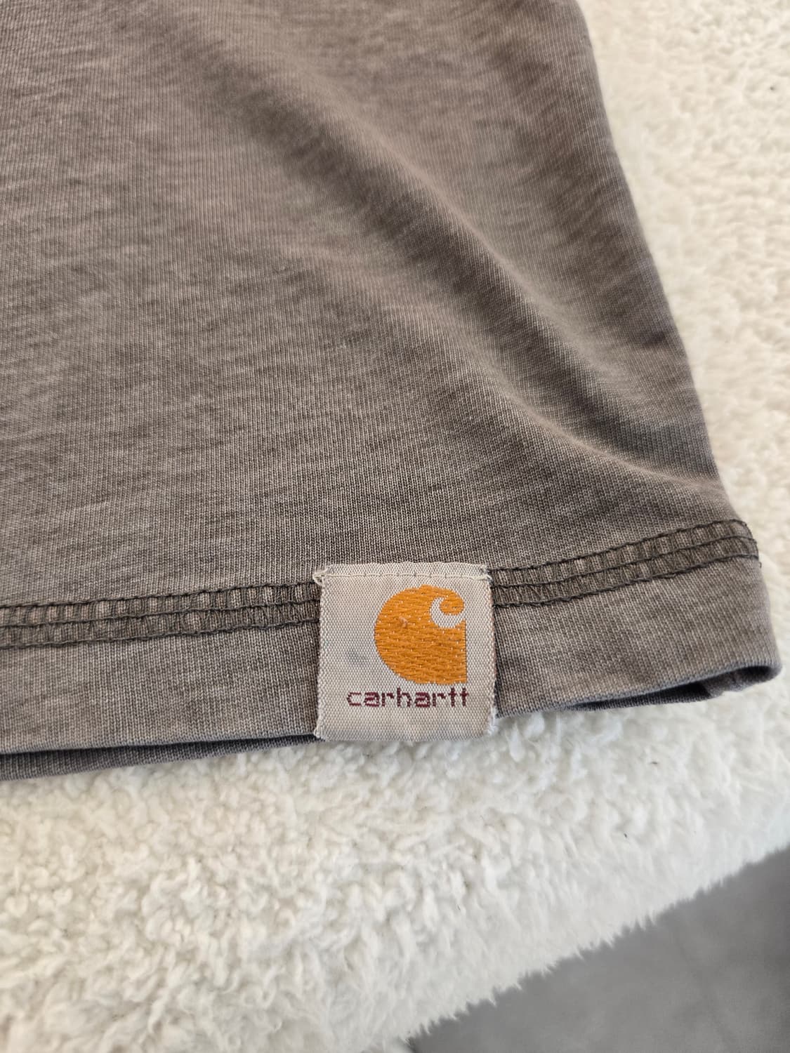 맛있게 익은 칼하트 빅로고 반팔 티셔츠 그레이 XXL 상품이미지4