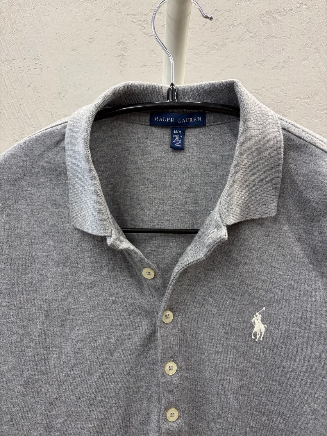 랄프로렌 남성 PK 티셔츠 회색 M 상품이미지3