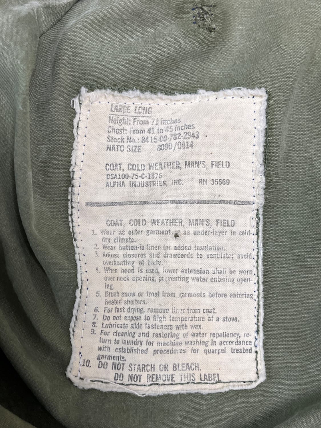 [L] 70s M65 OG 빈티지 필드자켓 상품이미지7