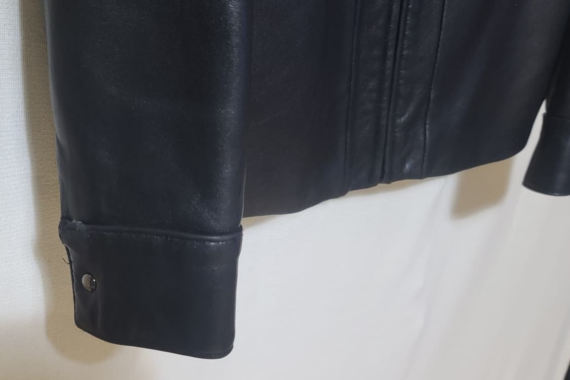 빈티지 스탠드 카라 양가죽 라이더 자켓 L 상품이미지7