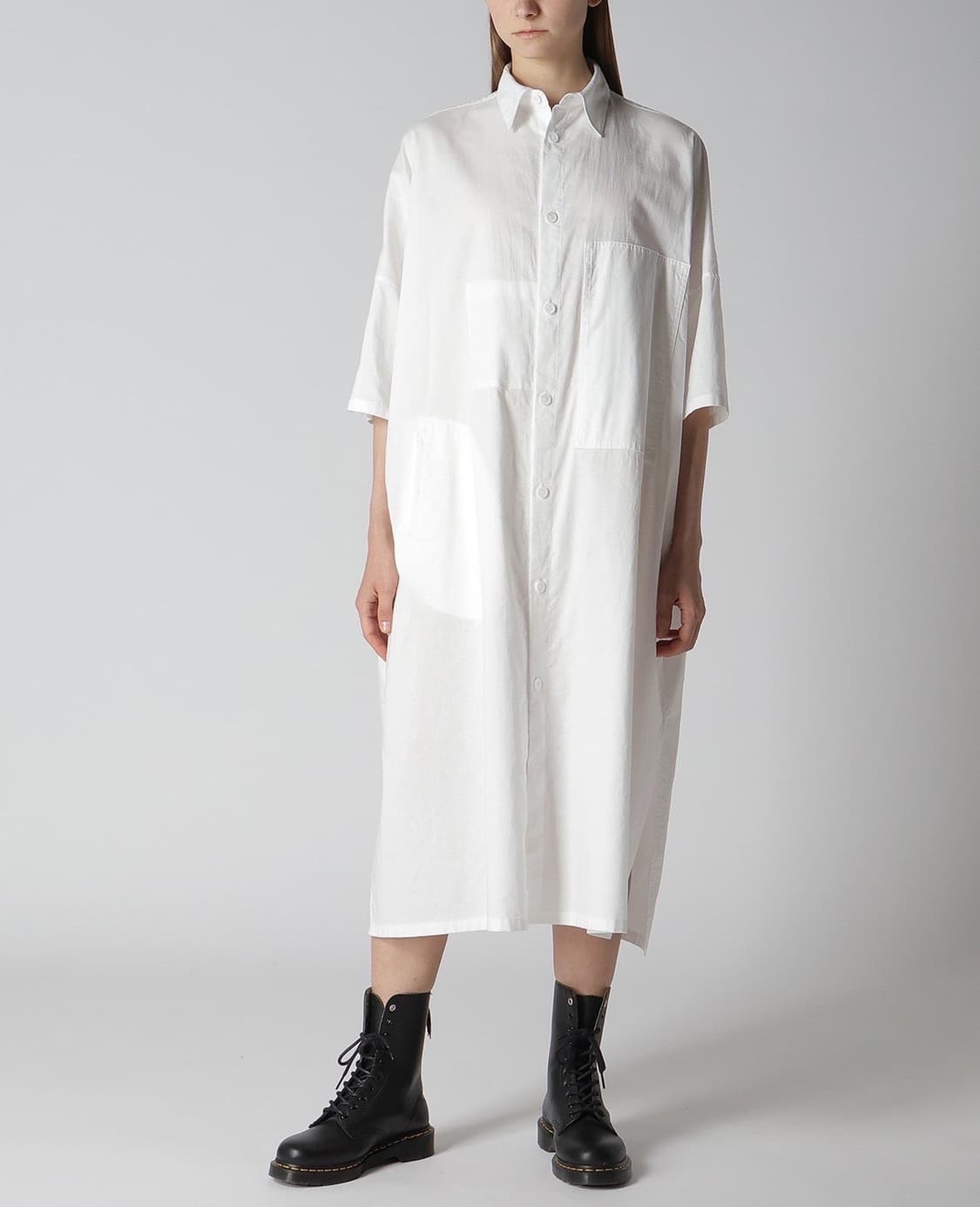 (정품/새상품) Y's 요지 야마모토 여성 화이트 코튼 셔츠 드레스 상품이미지5