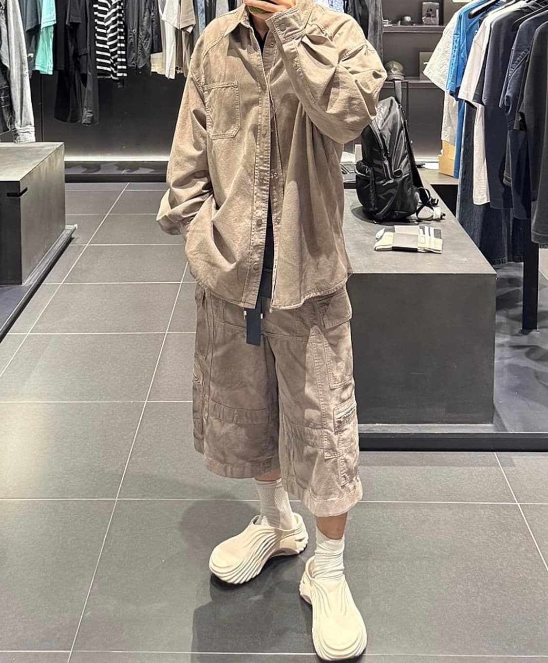 준지 25ss 데님 페인티드 셔츠 카고팬츠 46 상품이미지1