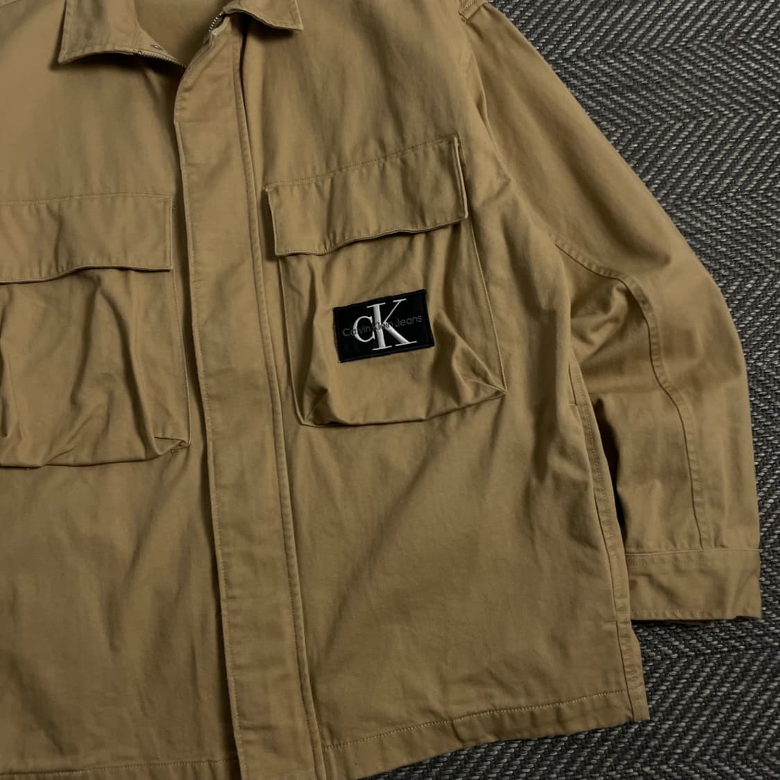 캘빈클라인 브라운 데님 포켓 워크 자켓 o 3879 상품이미지2