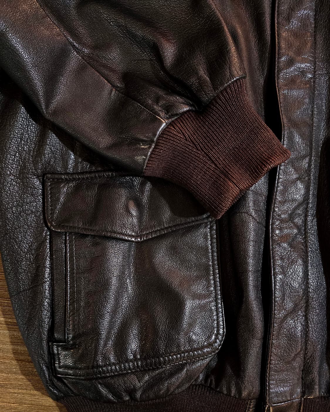 80s 엘엘빈 A-2 레더 자켓 (LLBean A2 Jacket) 상품이미지3