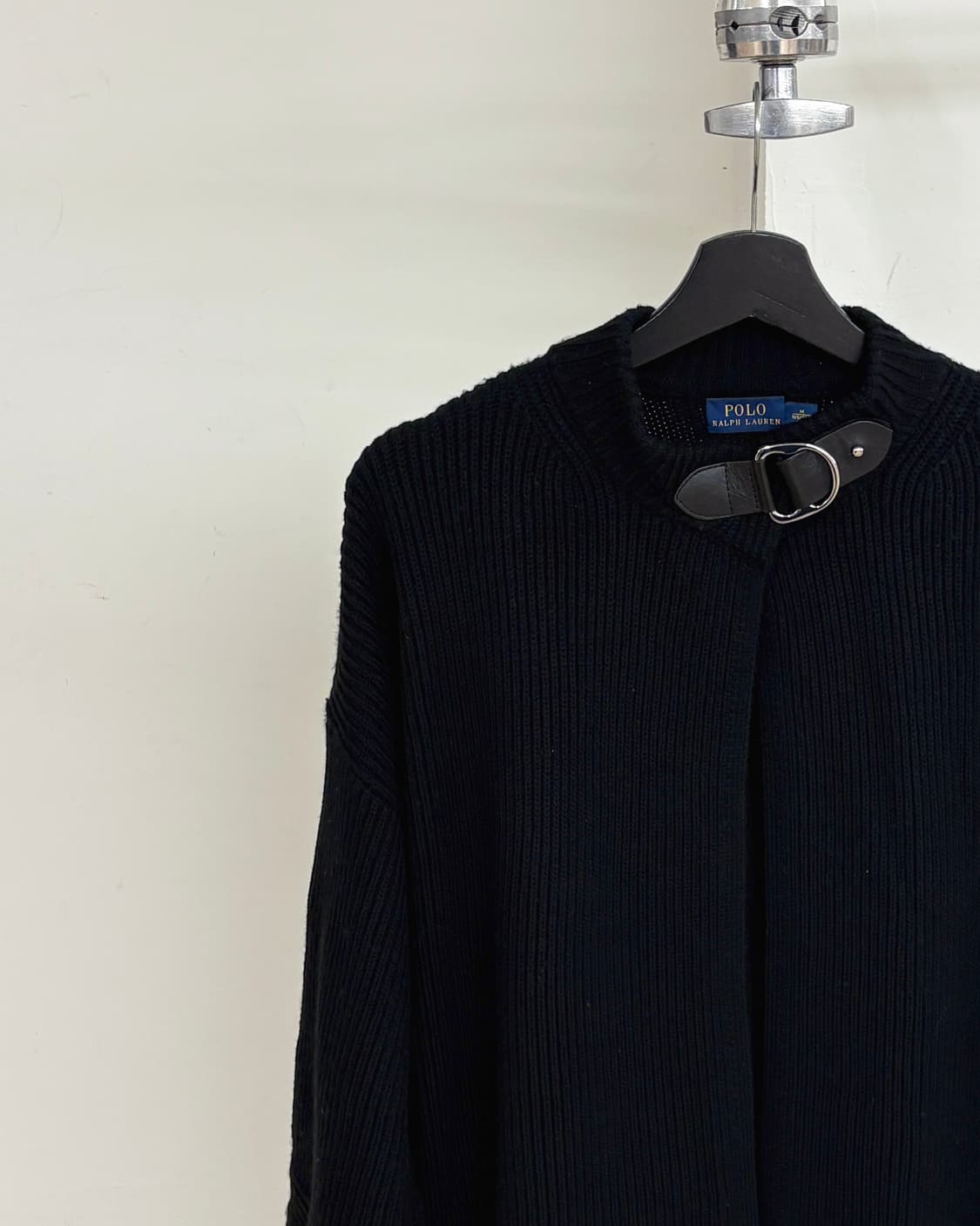 폴로 랄프로렌 블랙 넥 버클 메리노울 가디건 상품이미지3