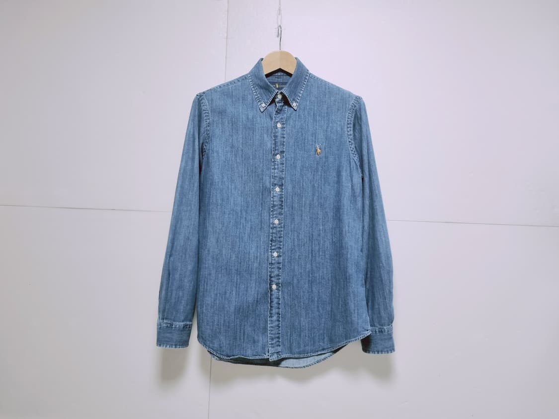 남성 폴로 멀티포니 긴팔 데님 청 셔츠 남방 상품이미지2