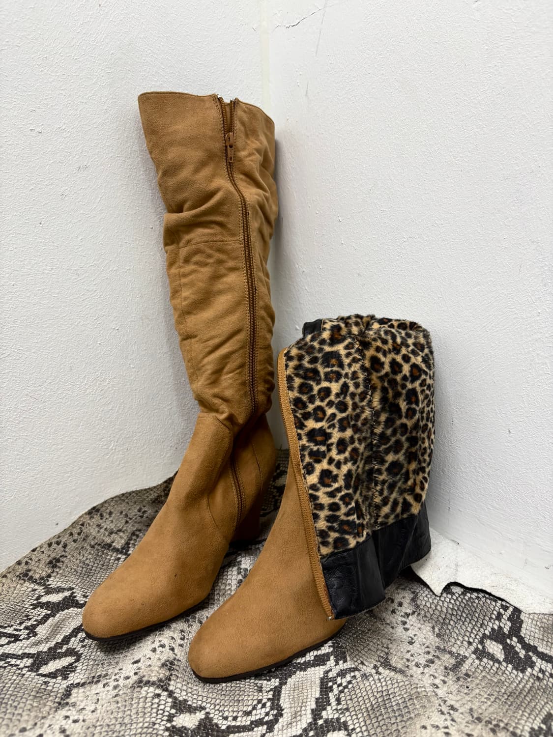 “Vintage” Y2K Leopard Detail Brown Long  상품이미지7