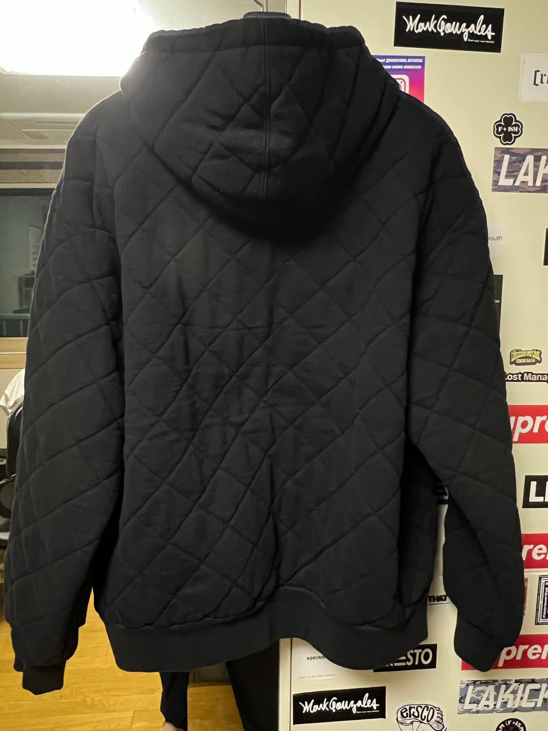 (L)슈프림 퀼티드 후드 집업 상품이미지3