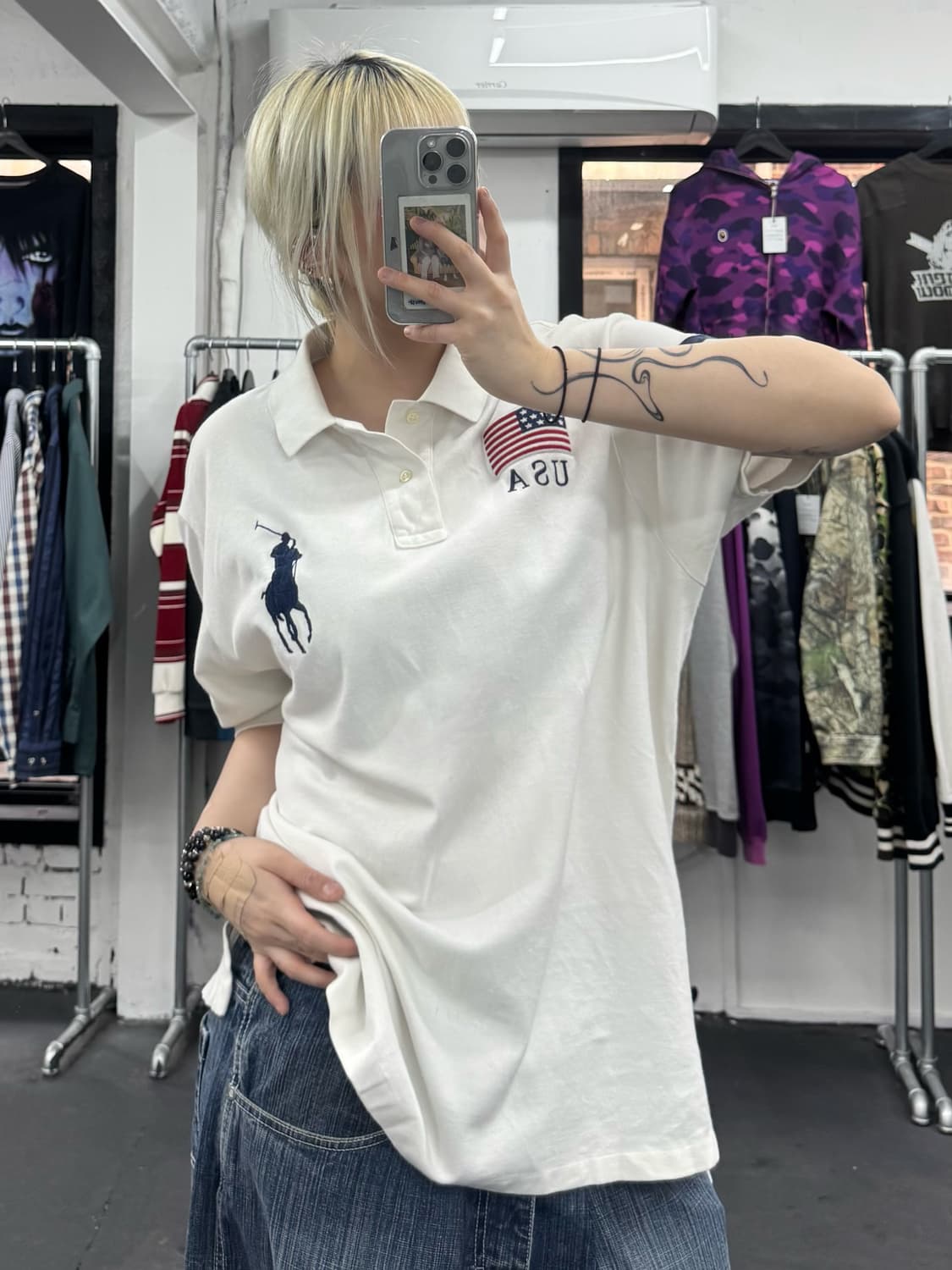 폴로 랄프로렌 USA 성조기 PK 티셔츠 상품이미지1