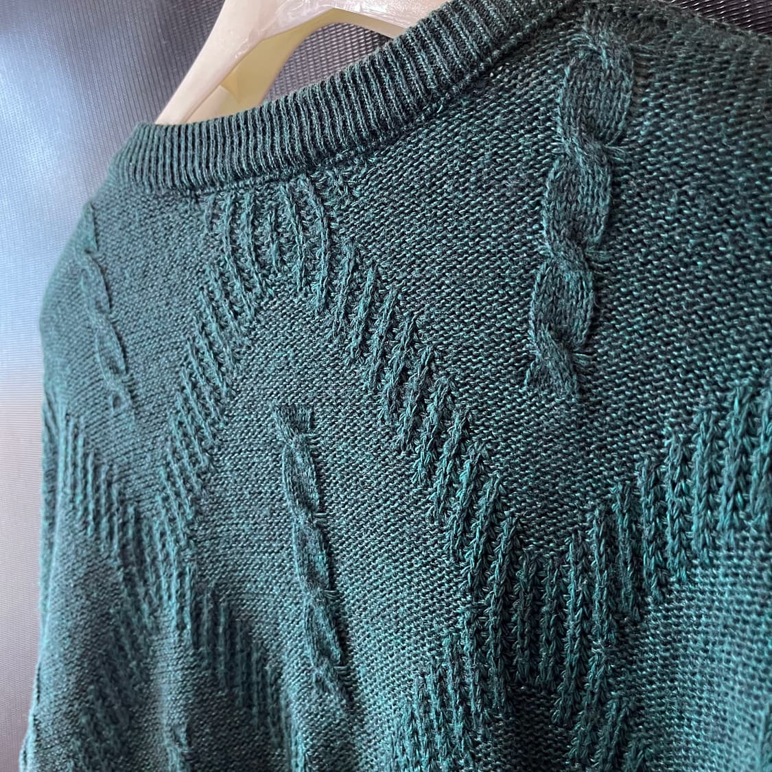 70s 라코스테 프랑스 메이드 케이블 니트  상품이미지5