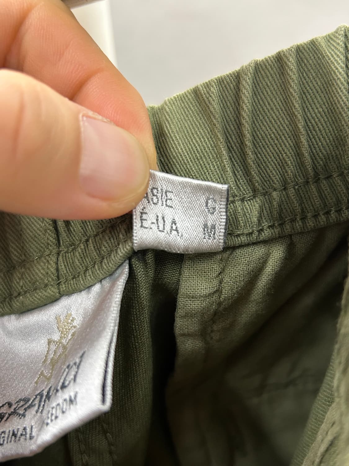 그라미치 카키색 벨트 면바지 상품이미지7