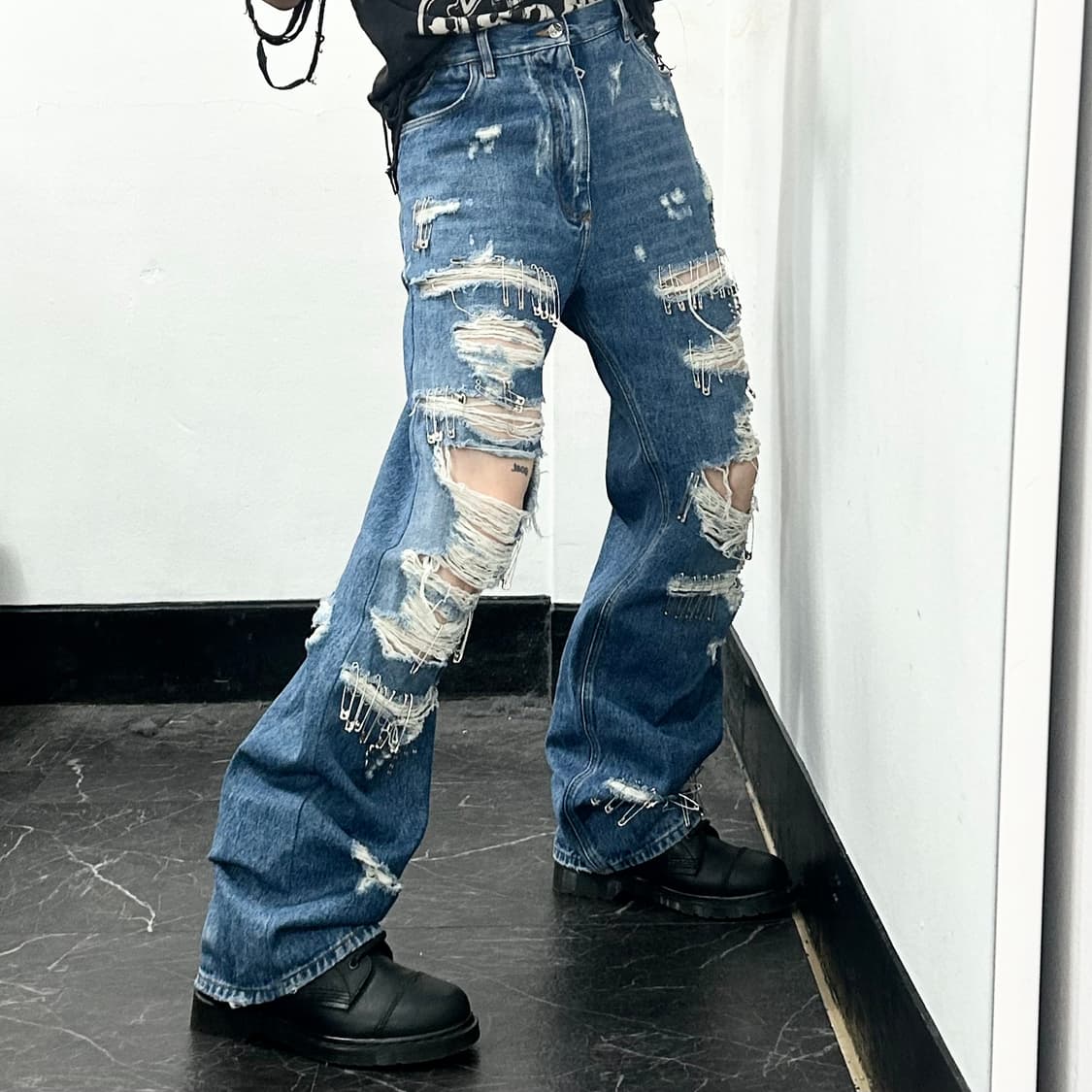 돌체앤가바나 디스트레스드 클립 데님 팬츠 상품이미지4