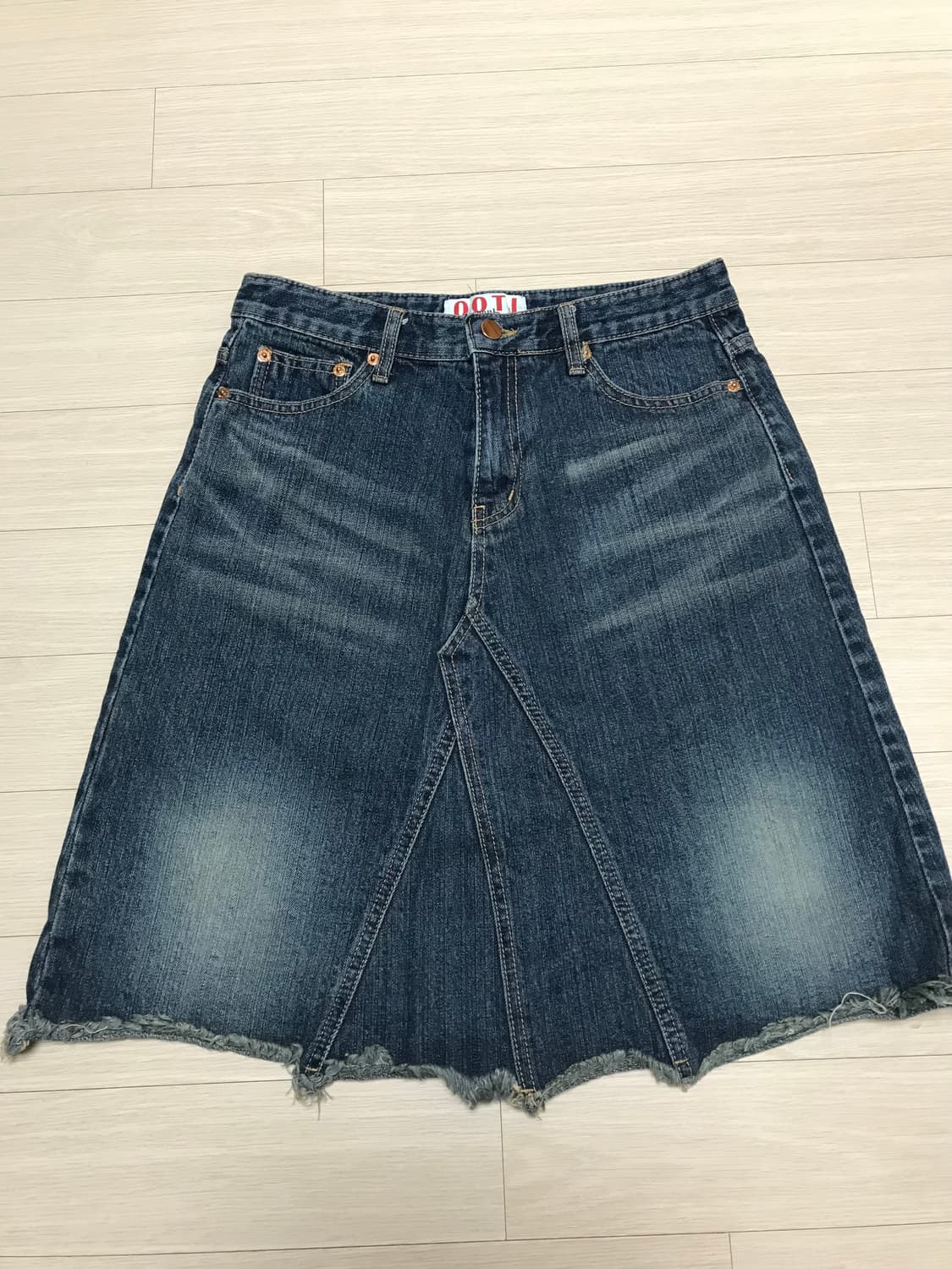 데님 미디스커트 상품이미지1