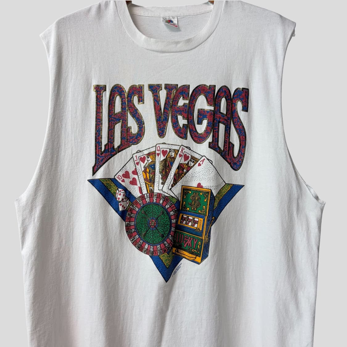 (2XL)90s 빈티지 라스베가스 슬리브리스 티셔츠 상품이미지2