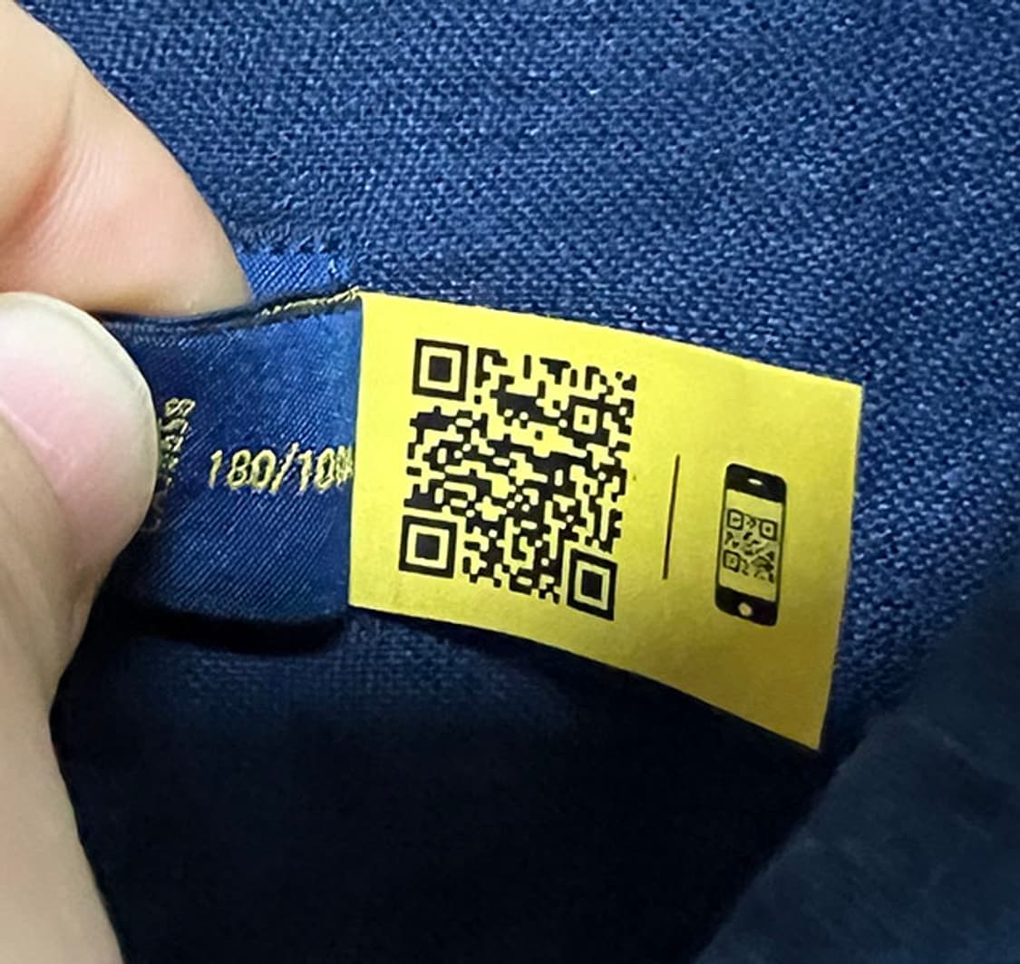 POLO 폴로 남자 린넨셔츠 캐주얼 긴팔 여름 QR코드 네이비 L 100 상품이미지5