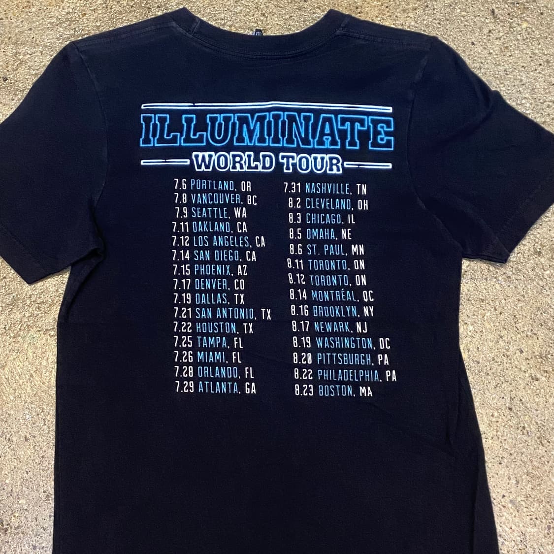 미국 빈티지 션 멘데스 월드투어 굿즈티 반팔티 락티셔츠 상품이미지5