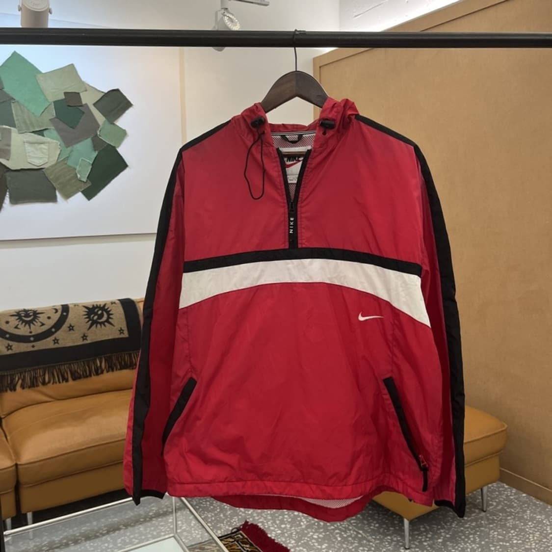 나이키 올드스쿨 90s 오버핏 아노락 반집업 바람막이 105 C05814 상품이미지1
