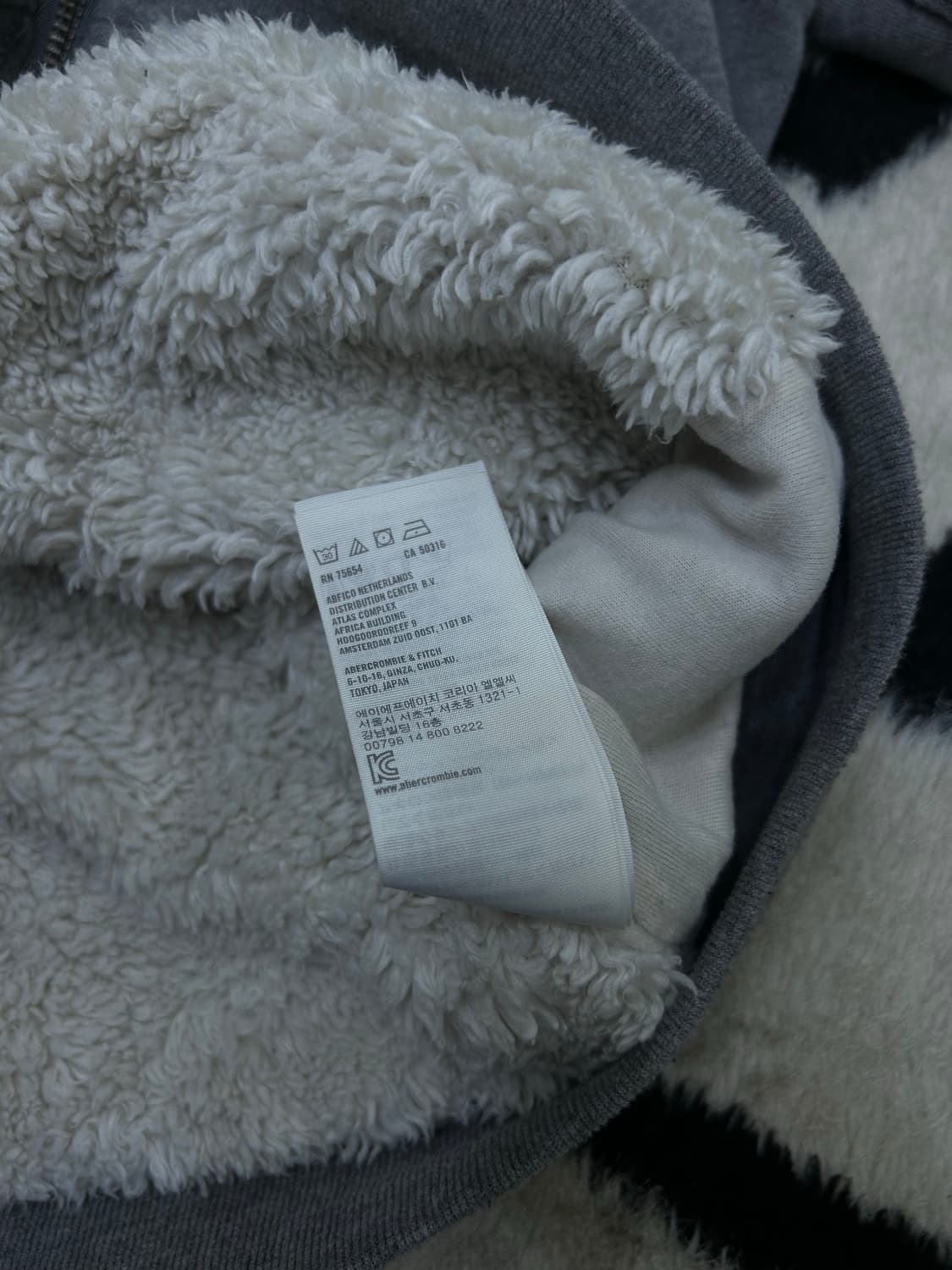 [L]홀리스터 스펠아웃 쉐르파 후드집업/그레이 상품이미지6