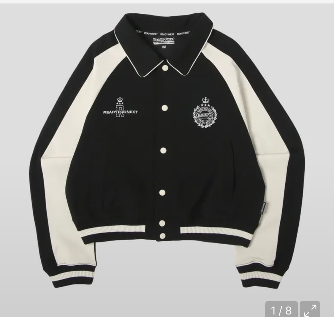 레디포넥스트 우먼즈 엠블럼 바시티 자켓 BLACK 상품이미지1