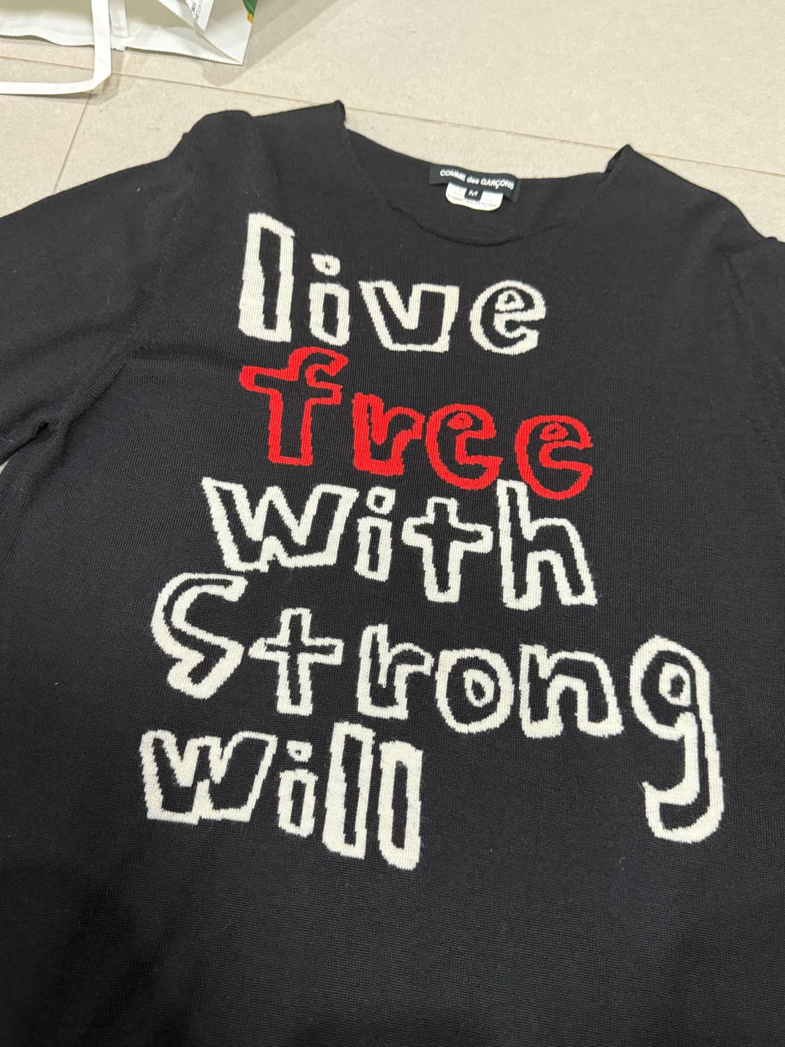 2010 꼼데가르송 자유로운 삶 강인한 의지 니트 스웨터 상품이미지2