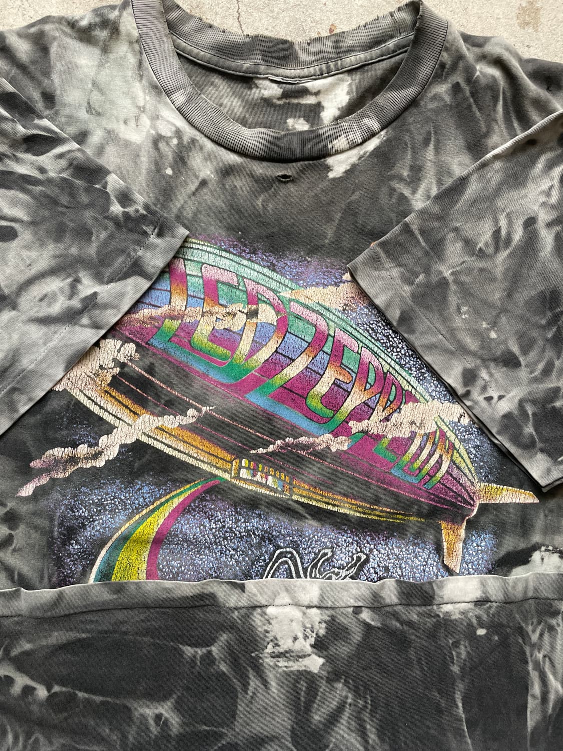 90s Led Zeppelin Tie-die Distressed Tee 상품이미지4