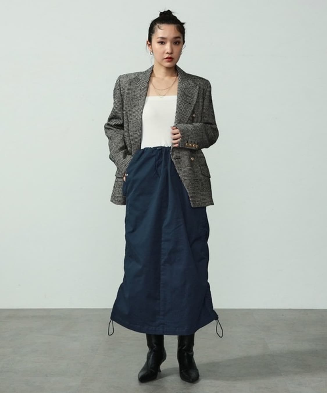 일본 Lee 밀리터리 이지 스커트 네이비 상품이미지3