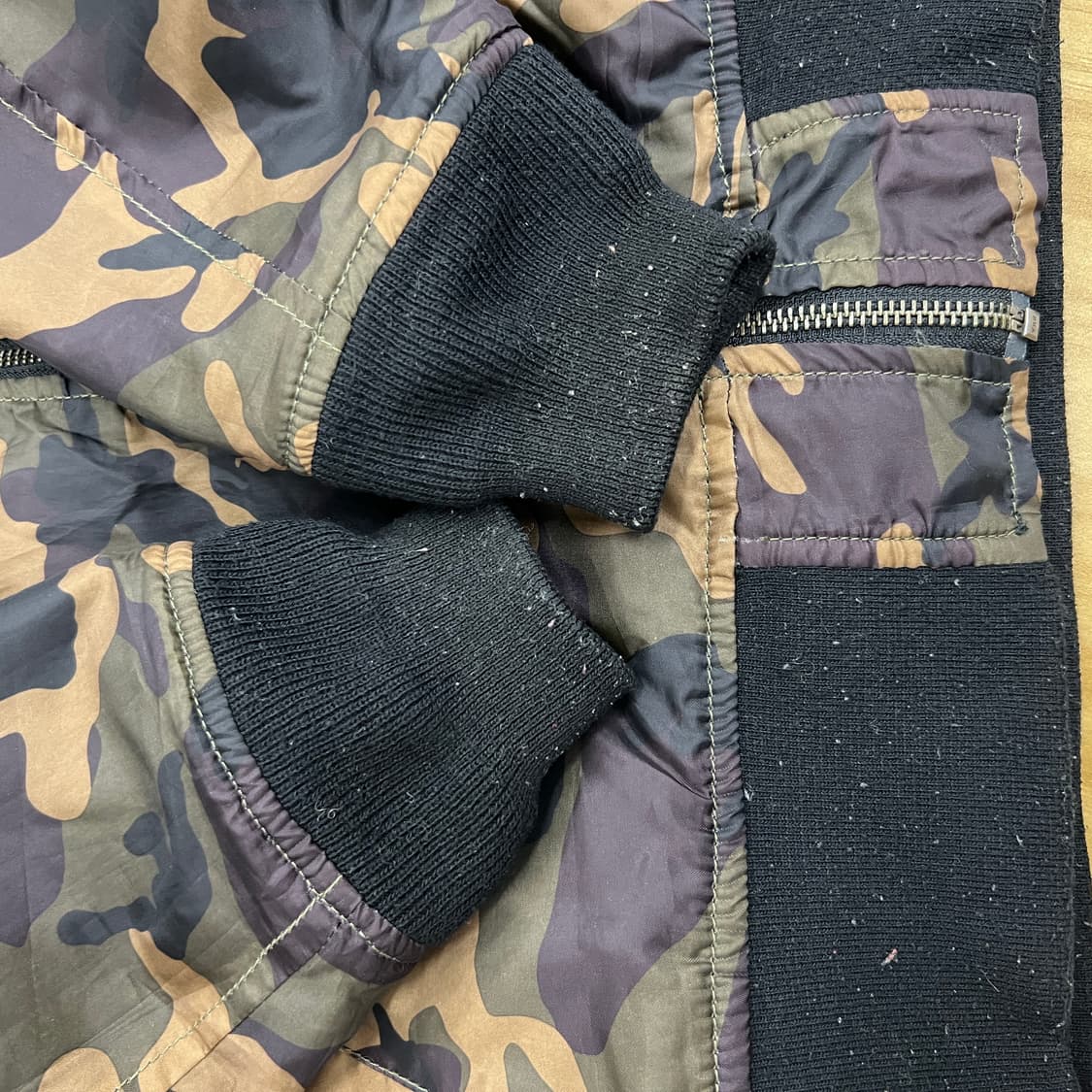 VTG 빈티지 리버시블 카모 ma-1 항공 점퍼 M 상품이미지9