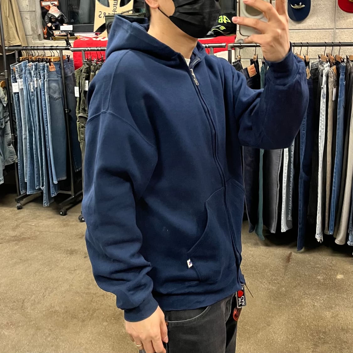 90s 러셀 블랭크 후드 집업 (105) 상품이미지8