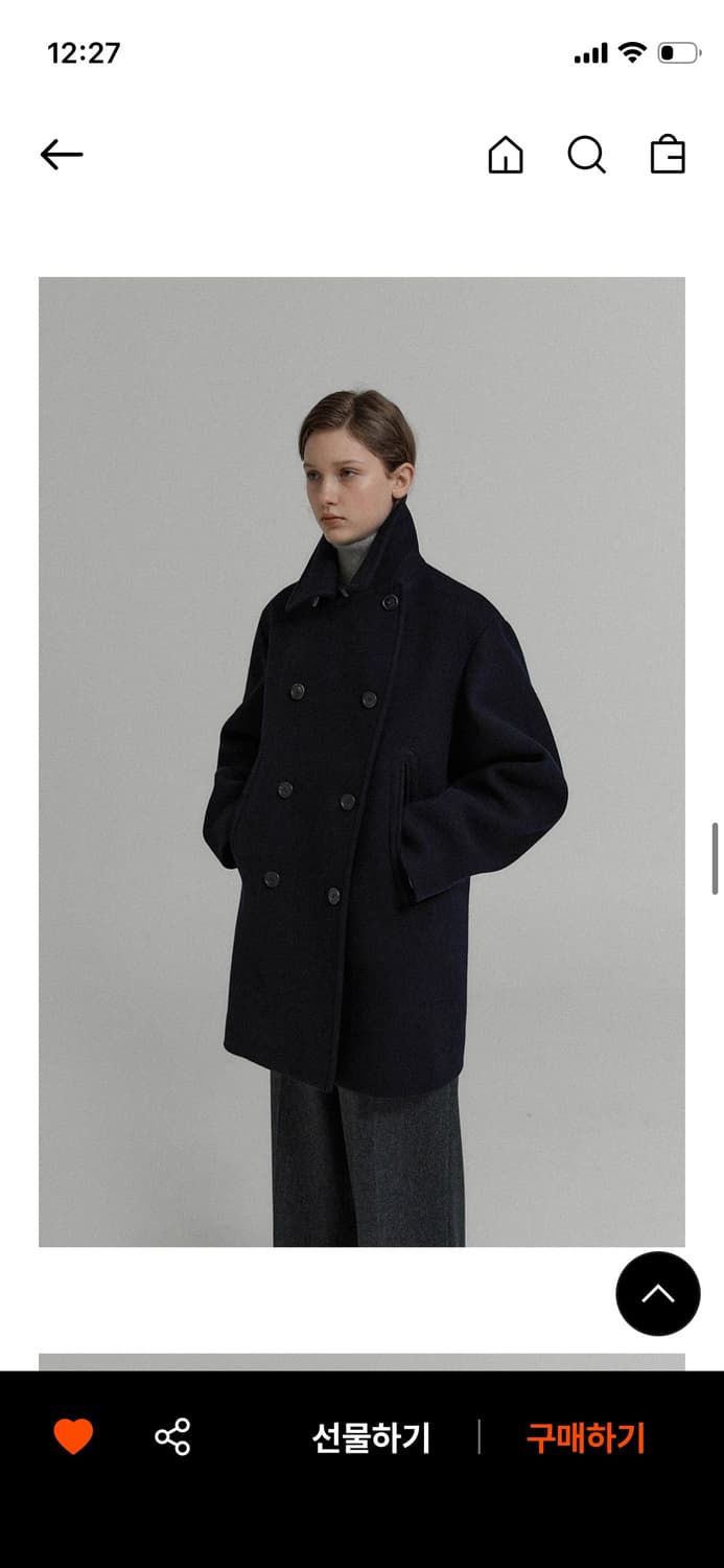 KLEAN 클린 피코트 Boyfriend pea coat(Navy) M 상품이미지5